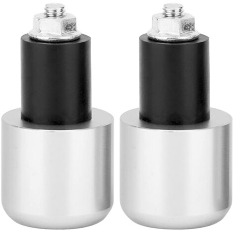 Bouchon d'extrémité de barre de poignée pour guidon de 22mm de diamètre (argent), accessoire de Modification de moto, 2 pièces (1/5)