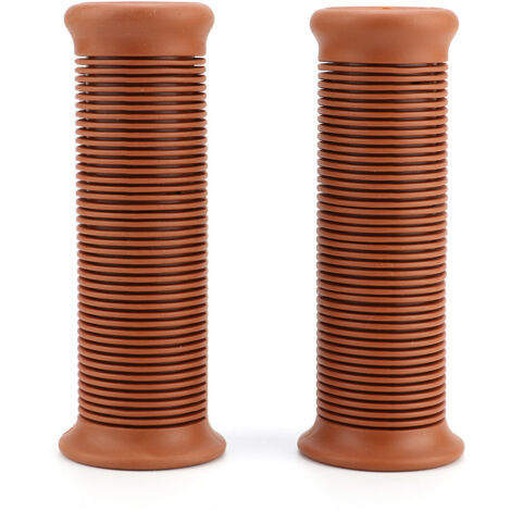 Poignées de guidon de moto Vintage universelles, 22mm, 2 pièces, extrémités de barre de poignée d'accélérateur (jaune marron) (1/5)