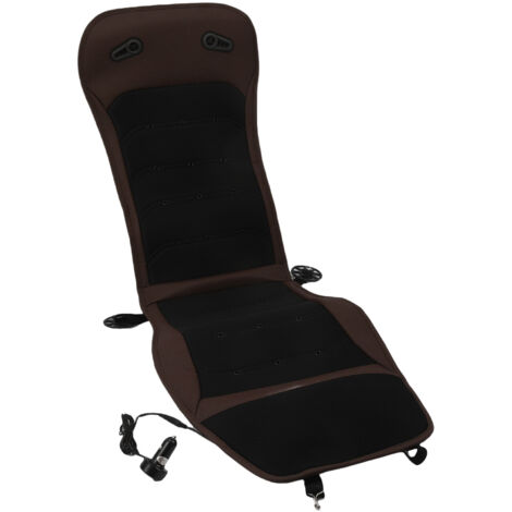 Housse de siège de voiture de refroidissement avec 2 ventilateurs 24 sorties d'air DC 12 24 V en un clic vitesse du vent en continu ventilé coussin frais automobile noir (1/5)