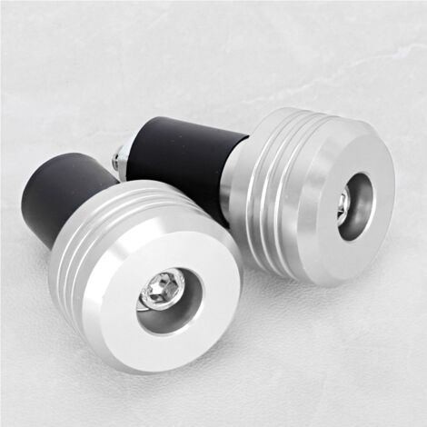 Bouton de guidon en aluminium noir pour guidon en pouces