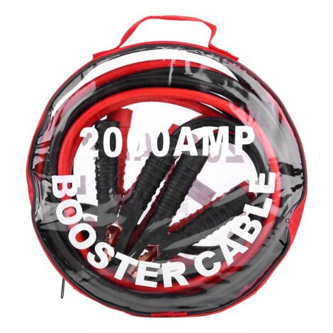 1 paire de câbles de suralimentation de voiture 12V, câbles de saut de batterie d'urgence, ligne 4m/2000A (1/5)