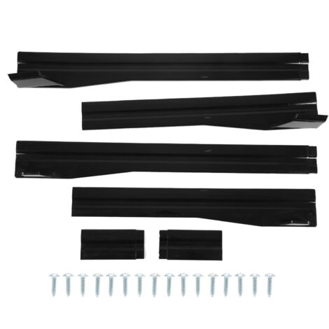 Jupes latérales de voiture 2.2m, noir brillant, panneau à bascule extérieur, Extensions de ligne inférieure inférieure, séparateur pour A3 A4 A5 A6 A7 A8 Q3 (1/5)