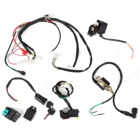 Kit de faisceau de câblage de moteur de démarrage électrique, adapté pour 50cc, 110cc, 125cc, PIT Quad Dirt Bike ATV