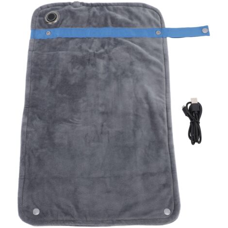 Couverture chauffante USB avec contrôle de la température, jet électrique polyvalent, chaud et confortable, chauffage des genoux, pour la maison et le bureau, gris foncé (1/5)
