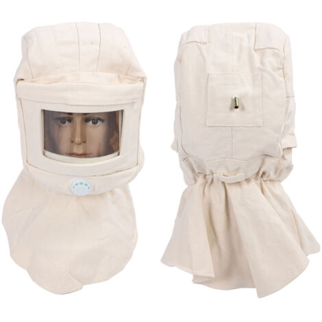 Capot de sablage ventilé, toile coupe-vent, couverture faciale pour le polissage, peinture, revêtement en poudre (1/5)