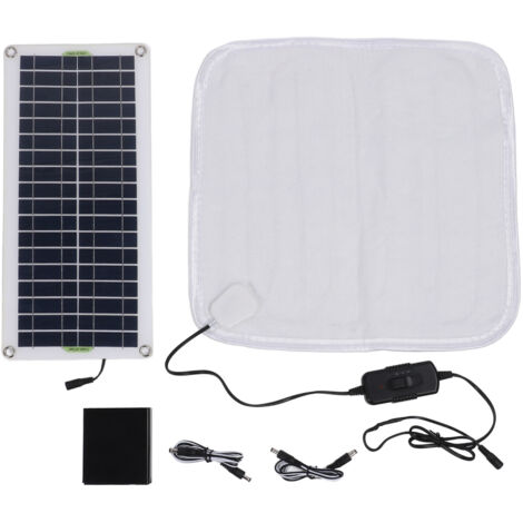 Panneau solaire Portable 50W avec couverture électrique 20W 12V, boîtier de batterie, charge efficace pour Camping en plein air et randonnée
