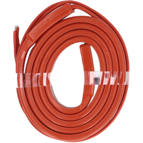 Ceinture chauffante Flexible 100W, enveloppe antigel en Silicone isolée étanche à l'eau pour tuyaux en métal et plastique, 25x1000mm, AC220V (1/5)