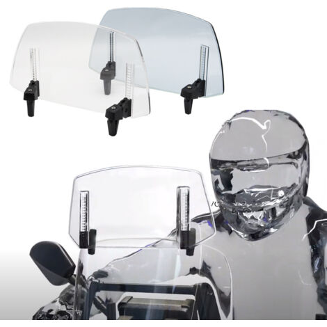 Extension de pare-brise de moto, déflecteur de pare-brise réglable à clipser universel pour la plupart des vélos hors route avec (1/5)