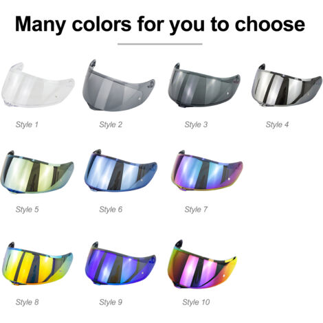 Visière de casque de moto anti-éblouissement, coupe-vent, lentille de sécurité anti-buée compatible avec les casques AGV K1, K3SV, K5 Deep Tea Revo Red Gold