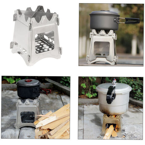Fébrandard en bois pliant compact lixada pour pique-nique de cuisine de camping en plein air (1/5)