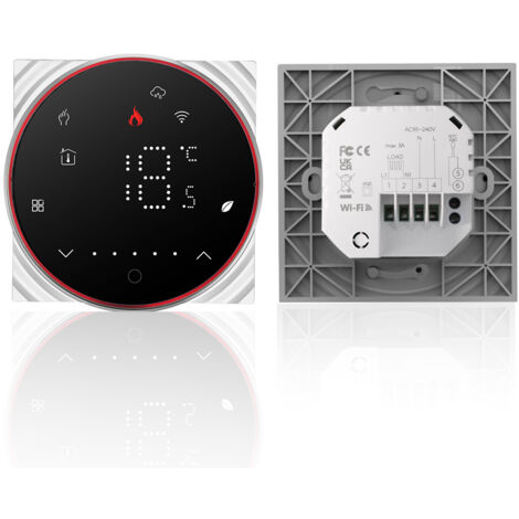 Smart Tuya WiFi Thermostat Contrôle vocal 5A Digital Warring Temperling Temporing Temporing Temporing Contrôlent With Intelligent Color Dimmable Light For Water Compatible Tmall Genie Amazon Home (1/5)