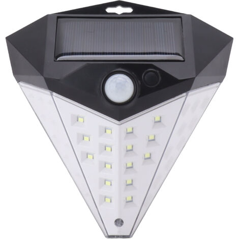 Lampe solaire d'extérieur LED avec détecteur de mouvement Lampadaire solaire 3 modes d'éclairage Applique murale solaire avec détecteur pour allée de jardin (1/5)
