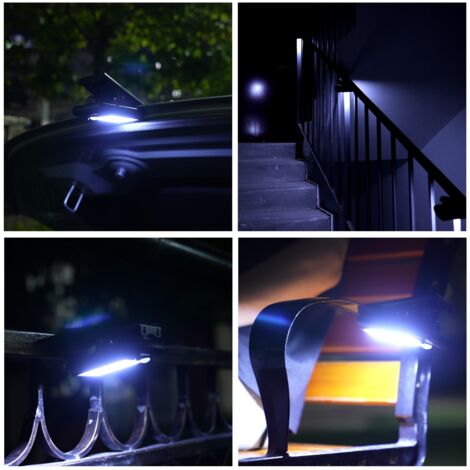 Lampe solaire d'extérieur à 40led avec capteur de mouvement à clipser, étanche IP65, pour clôture, pont, mur, Garage, Patio (1/5)
