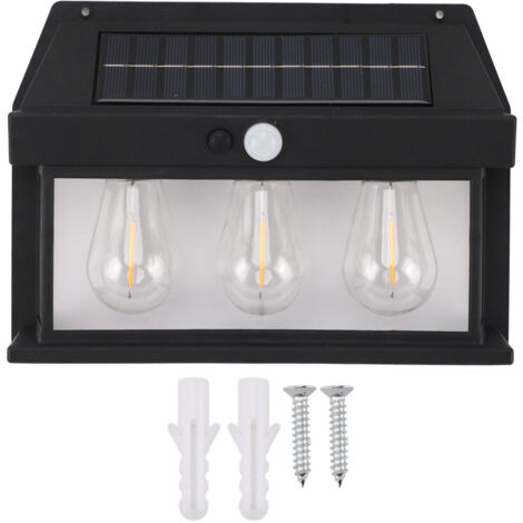 Applique murale solaire étanche IP65, détection de mouvement, haute luminosité, éclairage de jardin pour usage extérieur (1/5)