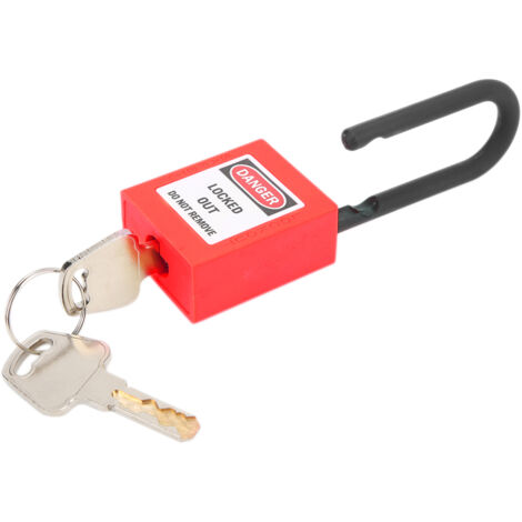 Dispositif anti-poussière de sécurité d'isolation d'ingénierie industrielle en nylon de serrure de verrouillage de 38mm pour le chantier de construction rouge (1/5)