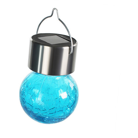 Lumières solaires d'extérieur craquelées, décoration d'événements de vacances, Globe suspendu coloré, paysage étanche à la pluie, contrôle intelligent de la lumière, Transparent (1/5)