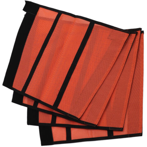 Bottes anti-mouche pour cheval, 4 pièces, respirantes, confortables, résistantes aux déchirures, Leggings de protection en maille Fine, protège-jambes Orange (1/5)