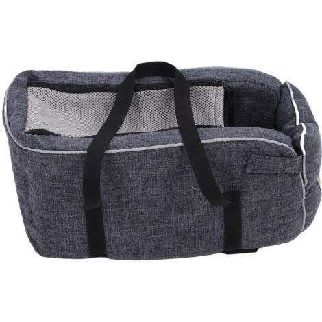 Siège de voiture pour chien, console centrale portable, accoudoir confortable avec poche de rangement, bleu foncé