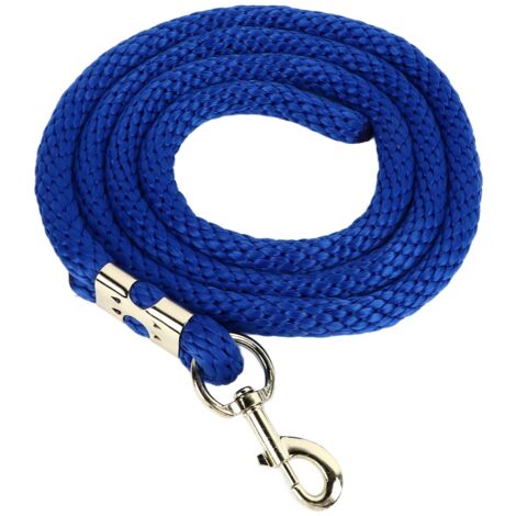 Ligne de fente pour chevaux avec bouton-pression, corde d'entraînement robuste à haute résistance pour la compétition et la traction quotidienne, 6,6 pieds, bleu royal (1/5)