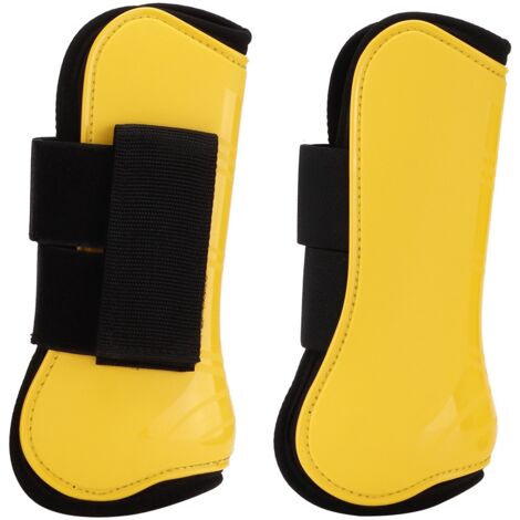 Guêtres de Tendon de Cheval 4 PCS de Protection Confortables et réglables pour JumpingYellow Ensemble de 2 Jambe Avant (L) (1/5)