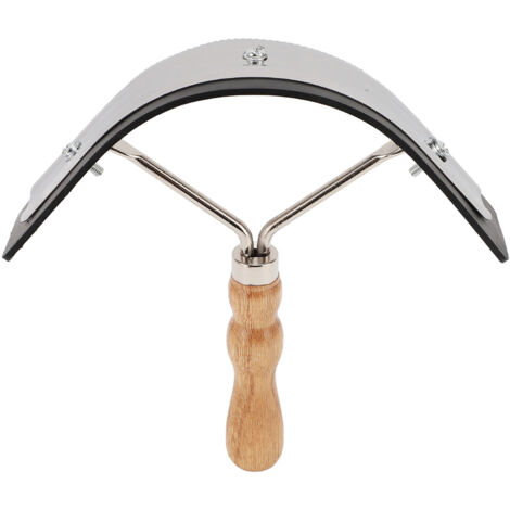 Brosse à poils de cheval en acier inoxydable et caoutchouc, poignée confortable, manche en bois, nettoyage du visage, peigne grattoir pour le bétail (1/5)