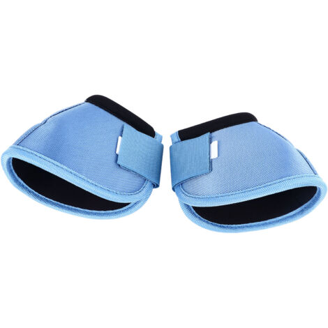 Bottes de cloche de cheval en tissu Oxford, résistantes à l'usure, Protection confortable et respirante du sabot pour fournitures d'équipement, bleu M (1/5)
