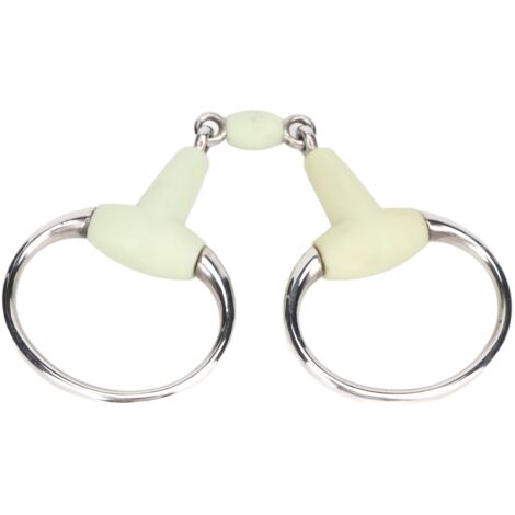 Mors de cheval en acier inoxydable, saveur de pomme, bouche enveloppée de caoutchouc, pour des heures d'entraînement et de course (1/5)