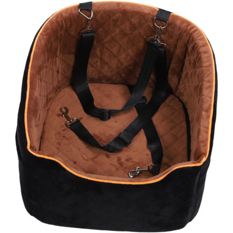 Siège auto pour chien en mousse 25D amovible, lavable, Base antidérapante, rehausseur pour voyage Camping marron