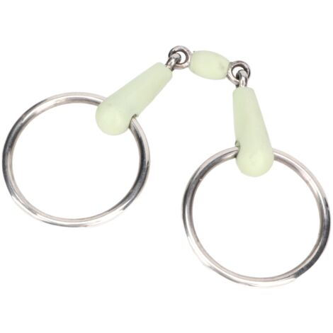 Mors de bouche de cheval, anneau en acier inoxydable, caoutchouc moyen, antirouille, ample (1/5)