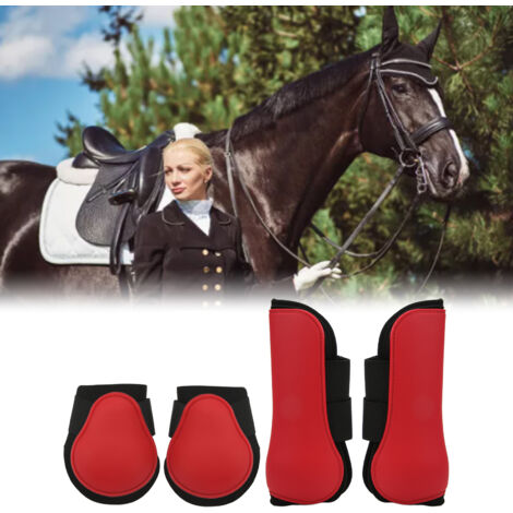Bottes De Protection Cheval (jeu De 4) - Tendon & Glome - Taille 25,6 X 11,8 Cm