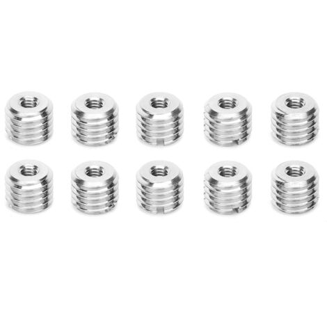 10 Inserts Filetés Réducteurs M10x1,5 Mâle Vers M6x1 Femelle – Acier Inoxydable – Longueur 9 Mm – Neuf