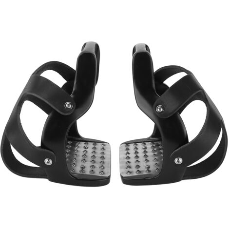 Étriers d'équitation antidérapants, selle en aluminium avec housse de protection en cuir de vache pour cavaliers