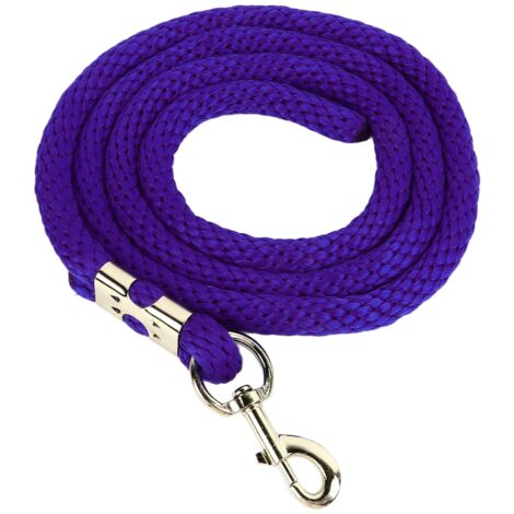 Ligne de fente pour chevaux avec bouton-pression, corde d'entraînement robuste à haute résistance pour la compétition et la Traction quotidienne, 6,6 pieds, violet (1/5)