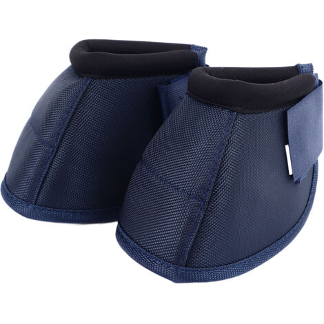 Bottes de cloche de cheval en tissu Oxford, résistantes à l'usure, Protection confortable et respirante du sabot pour fournitures d'équipement, bleu marine S (1/5)