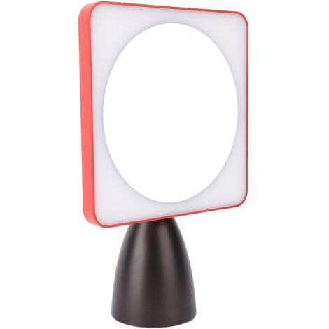 Miroir de maquillage éclairé 3 couleurs, température réglable, Angle LED, vanité de bureau pour la maison et les voyages, rouge noir (1/5)