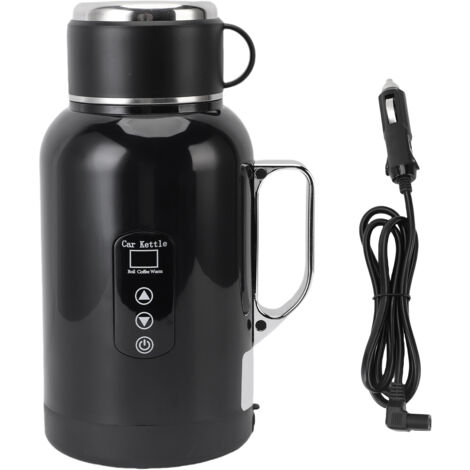 Bouilloire électrique de voiture 1300 ml 304 chaudière à eau chaude portable en acier inoxydable voyage avec affichage de la température LED pour café thé lait (1/5)
