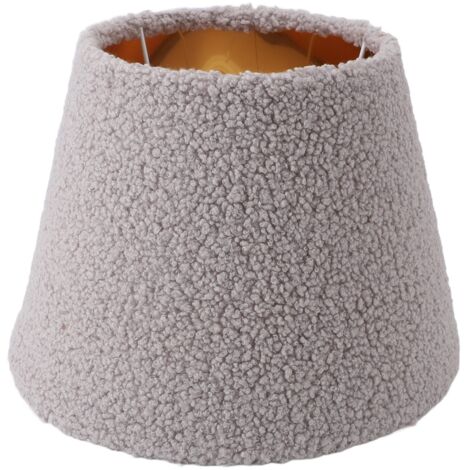 TONYSA Abat-jour de lampe de Table en tissu peluche, abat-jour conique Simple et exquis pour lampadaire à ampoule E27 E14 gris