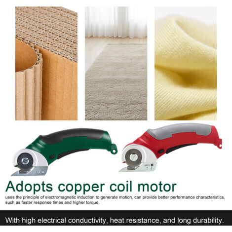 Coupe-tissu électrique 4.2V, moteur à bobine de cuivre, Machine de découpe de tissu Portable, éponge de carton, tapis en cuir, tondeuse à tapis (1/5)