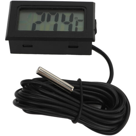 Thermomètre numérique électronique intégré LCD noir, sonde étanche, compteur de température pour incubateur (1/5)