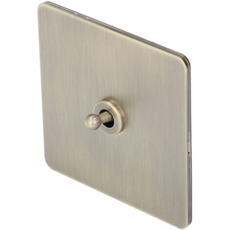 Interrupteur Sans Vis 2 Voies BG Electrical - Acier Brossé/ Inox Élégant 10A
