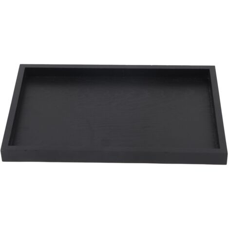 Plateau de service rectangulaire en bois massif pour thé, café et en-cas, 30 x 20 x 2 cm (1/5)