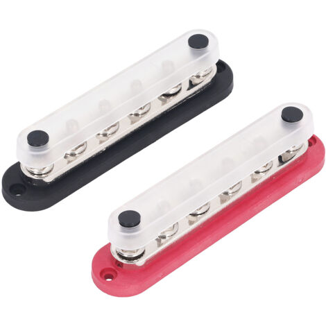 Barre Omnibus M8 300A, Plaques en Laiton, Bornes en Acier Inoxydable, Bloc de Distribution D'énergie pour Automobiles, Voitures, Bateaux, 2 Pièces