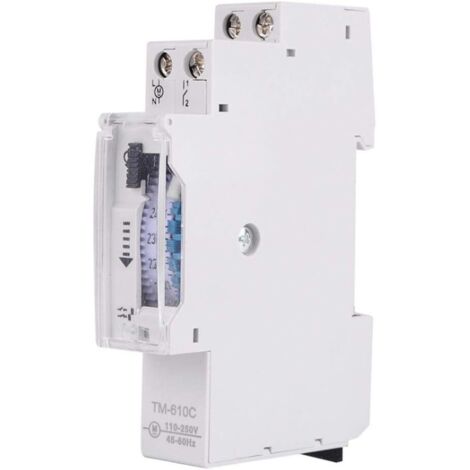 Interrupteur Horaire de Rail Interrupteur de Commande de Synchronisation de Rail DIN Intelligent Relais de Minuterie TM610C 220V pour Réverbère (1/5)