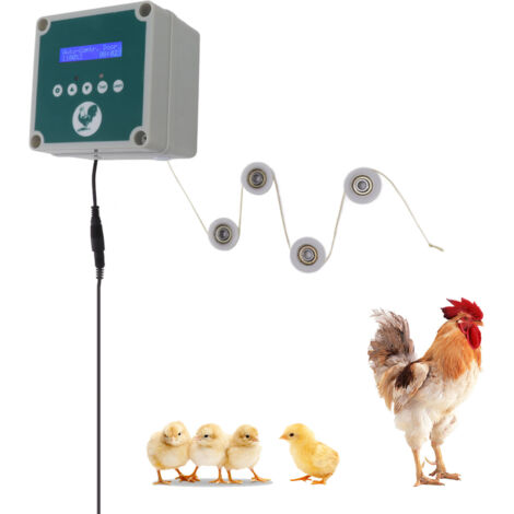 Contrôleur automatique de porte de poulailler IP44 Ouvre-cage Télécommande Kit de moteur d'actionneur de porte de poulailler avec minuterie Capteur de lumière 100 à 240 V (1/5)