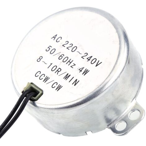 Moteur Micro Onde,Moteur Creche,Motoréducteur 10Rpm,Moteur Synchrone,Ty50A Synchrone M 1Pc 220240V Ac Moteur À Engrenages Synchrone 4W Cwcw0.81 Rpm (8-10Rpm) (1/5)