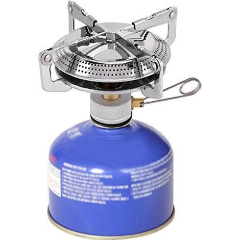 Réchaud de Camping avec Adaptateur de Réservoir de Gaz Randonnée équipement de Camping Pique-nique Cuiseur Brûleur pour L'extérieur (1/5)