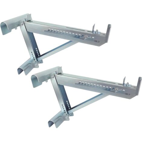 Rosvola Support d'échafaudage à deux échelons - Corps court en aluminium , Support de Cric D'échelle Porteur, pour travail de 50,8 cm (1/5)