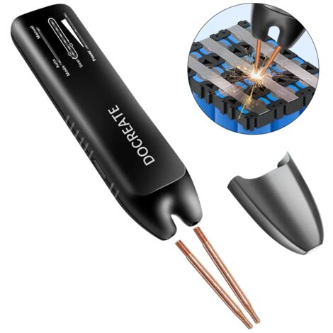Soudeuse par points de batterie, Soudeuse par points portative 2 en 1 avec modes automatique et manuel, 11 vitesses réglables pour les batteries de bricolage (1/5)