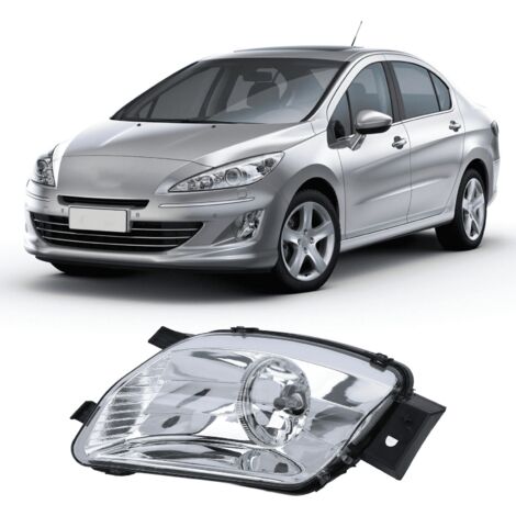 Ensemble de Phare Antibrouillard Avant de Voiture Ensemble de Phare Antibrouillard de Pare-chocs Avant Remplacement pour Peugeot 408 T7 2010‑2014 (droite )