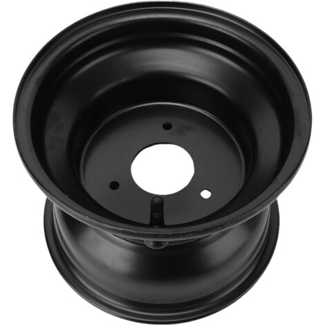 Jante de Roue de VTT, Moyeu de Jante de Roue de VTT 18X9.50-8 - de de Kart en Métal Haute Résistance pour Voiturettes de, Noire, 8 Pouces (3 trous) (1/5)